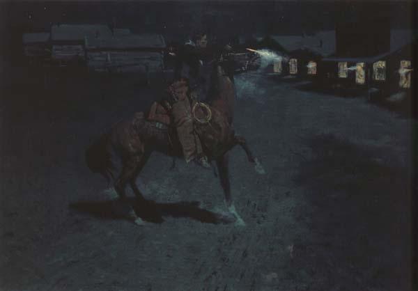 Frederic Remington An Argument with the Town Marshal (mk43) oil painting image